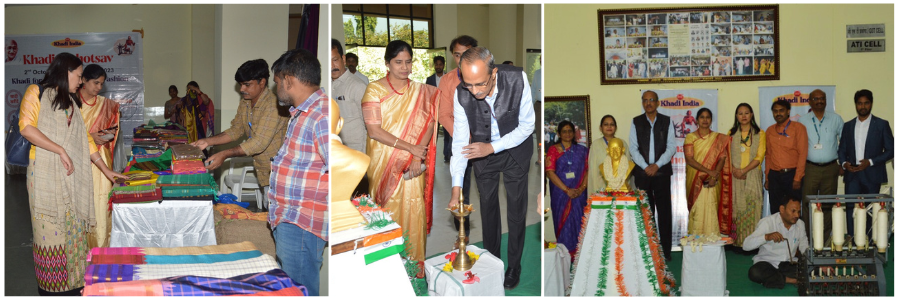 Shri Subhas Chandra Lal Das, IAS, Secretary, Ministry of MSME, Govt. of India inaugurated Khadi Mahotsav organised by ni-msme in association with KVIC State Office. Weavers showcased their products at the Mini Exhibition