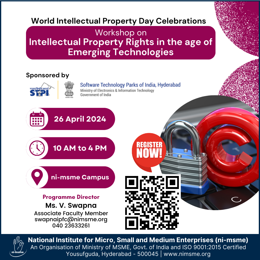 Workshop on Intellectual Property Rights in the age of Emerging Technologies