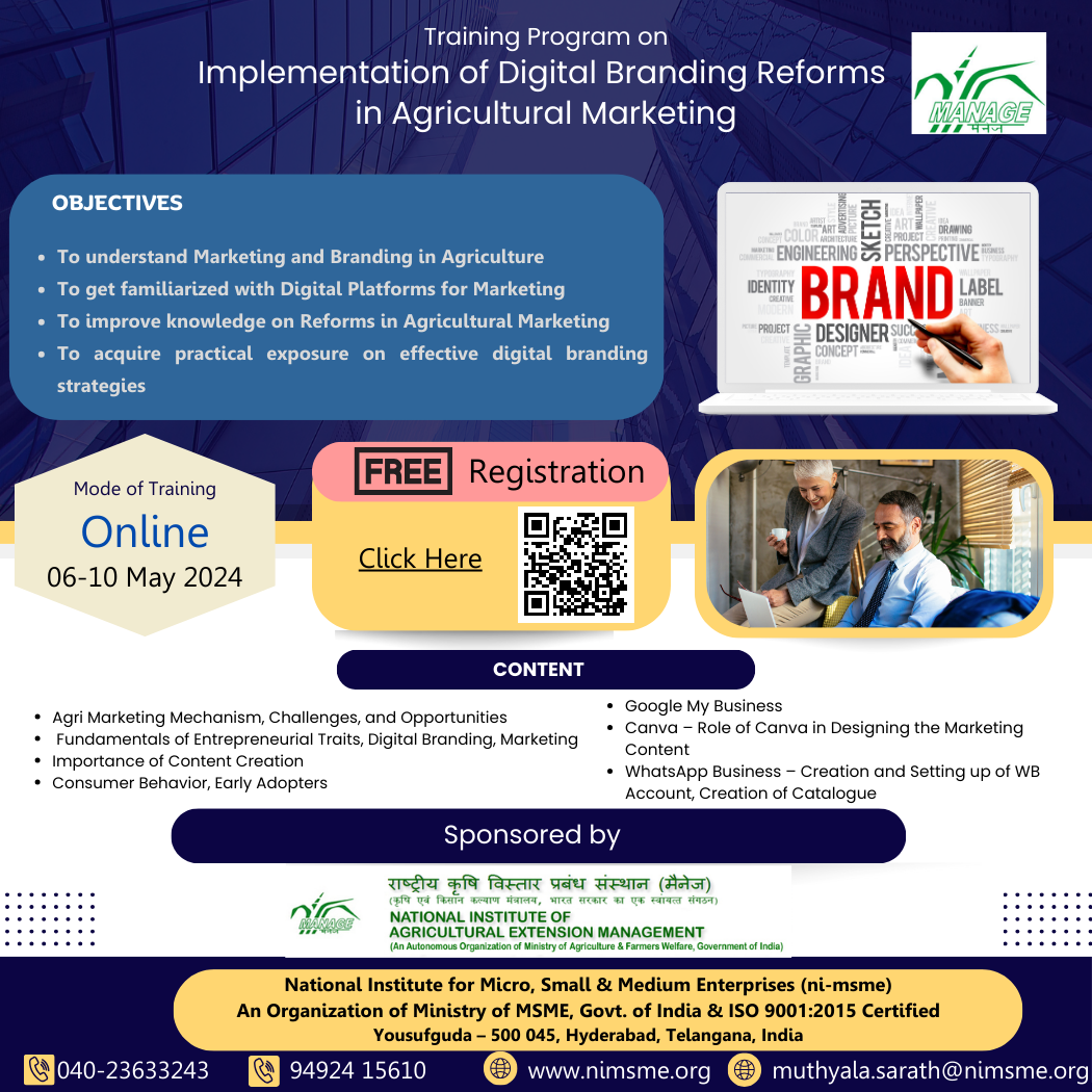 Implementation of Digital Branding Reforms in Agriculture Marketing